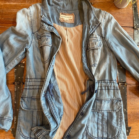 Chambray Jacket With Striped Lining by Marrakech - Picture 10 of 13